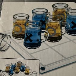 Tic Tac Toe Shot Glass Game Set