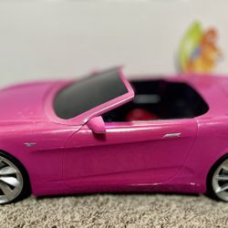 Barbie Pink Convertible Toy Car