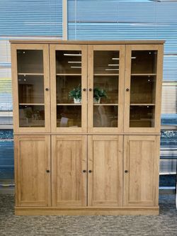 74’’ Tall Kitchen Pantry Cabinet – With LED Lighting & Glass Doors ✨ Brand New – In Box  A spacious and stylish storage cabinet perfect for kitchens