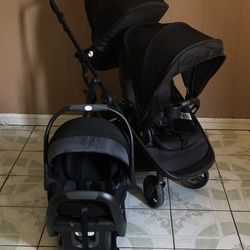GRACO READY 2.0 DOUBLE STROLLER AND CAR SEAT !!!!