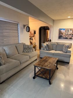 Elegant 3-Piece Living Room Set – Farmhouse / Rustic Style