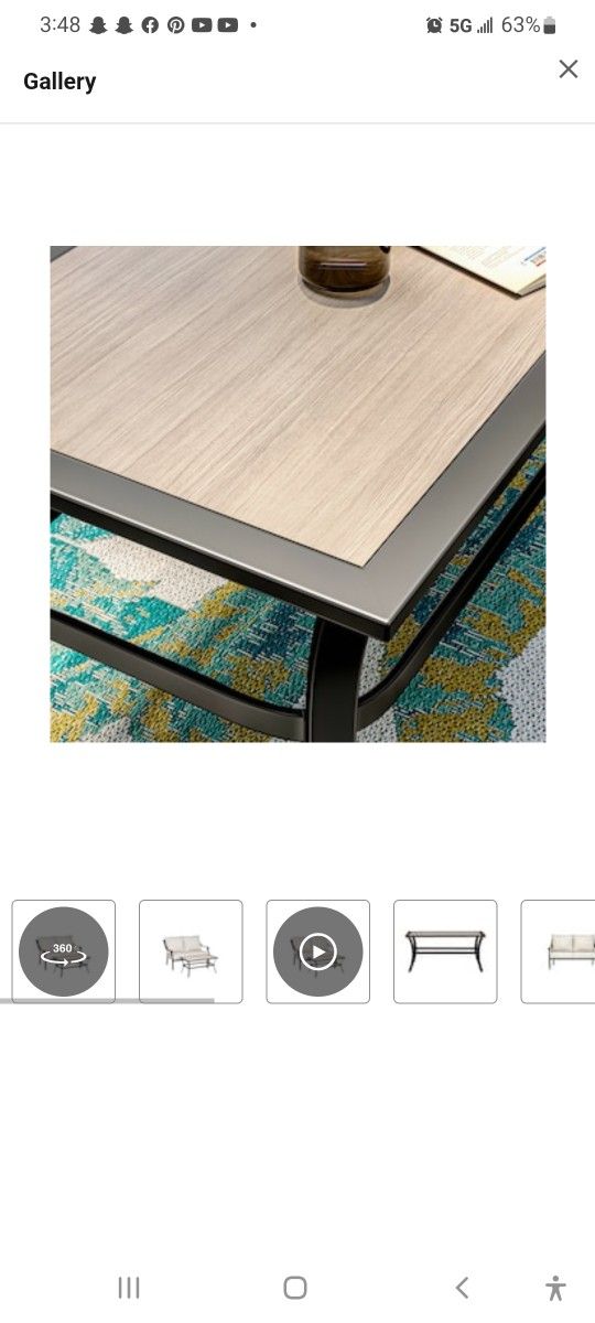 Patio Conversation Chair Table Cushion...new Lawn & Garden