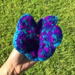 Handmade Crochet Butterfly Yarn Gift Girls Kids Clothing Accessories Arts Crafts 