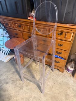 Kartell Clear Acrylic Ghost Bar Stool Chair