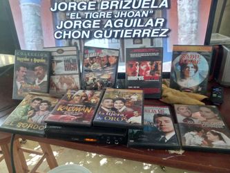 Spanish DVD Movie Collection with DVD Player