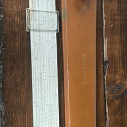 Slide Ruler With Leather Case