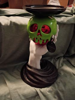 Disney villains Evil Queen hag hand poison apple candle holder