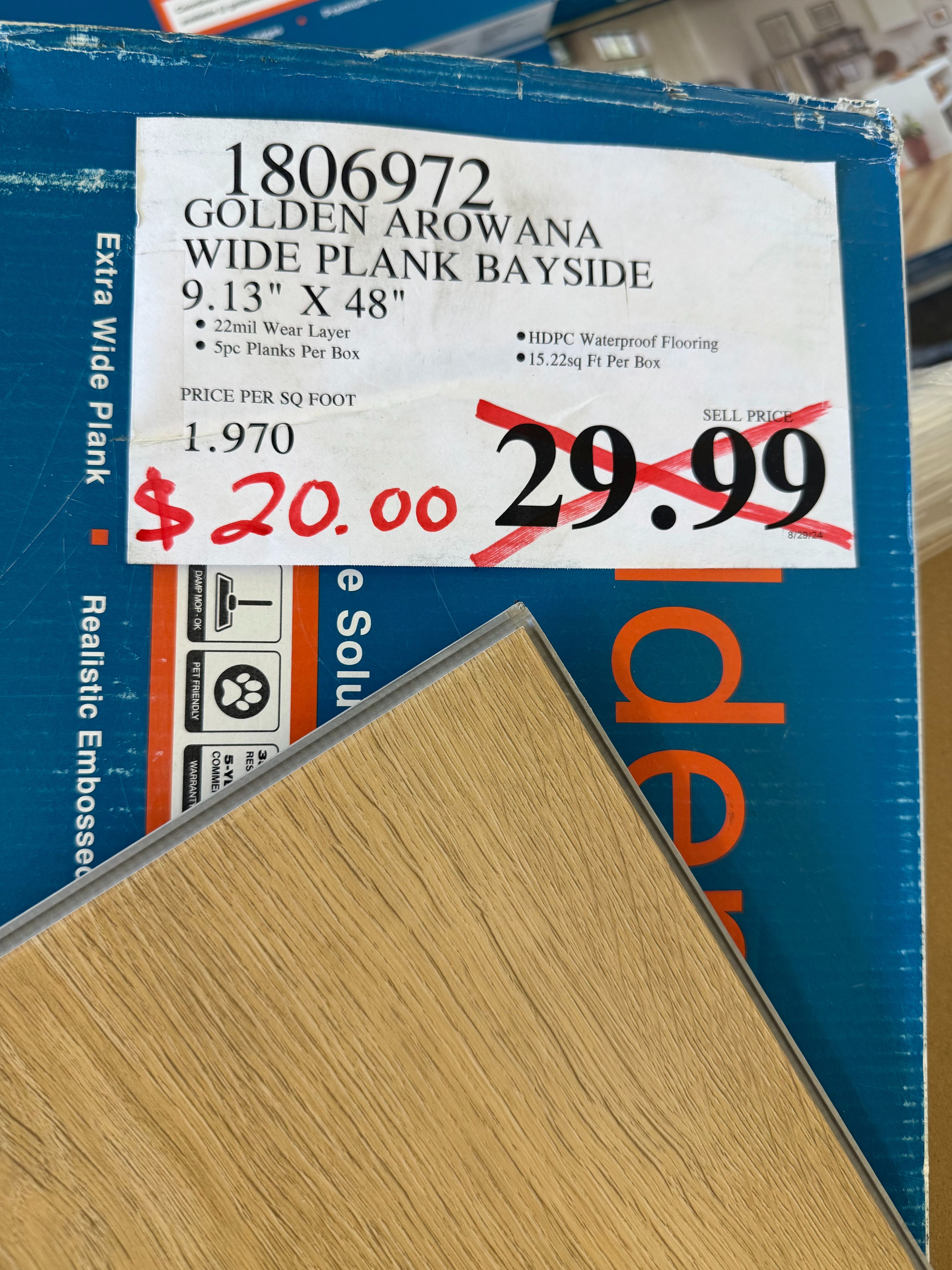6mm 22mil 9” X 48” Luxury Vinyl Plank $20 Per Box (MADE IN USA)