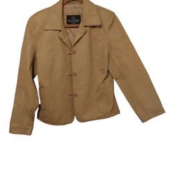 Jacket Leather Camel Color Size 2XL