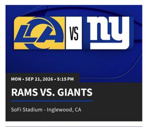 (2) Rams vs. Giants - Section 305 - Aisle Seats