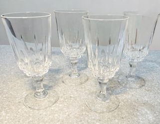 Set of 4 Vintage Cut Crystal Goblets