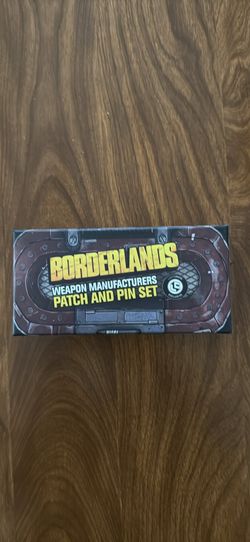 Borderlands Weapon Manufacturers Patch and Pin Set Loot Crate Gaming Exclusive