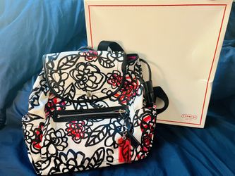 Coach Poppy Daisy Flower Backpack