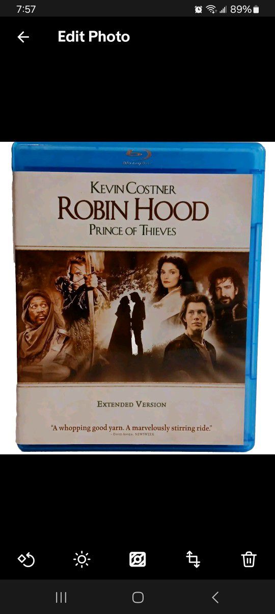 Robin Hood: Prince of Thieves Blu-ray Extended Version Kevin Costner New