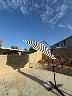 Large Cantilever Patio Umbrella – Used – $10