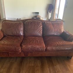 Bassett Leather Couch
