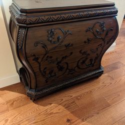 Wood Side Table Night Stand Armoire