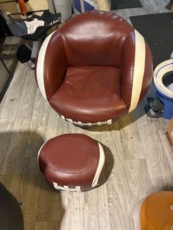 Football chair and foot stool