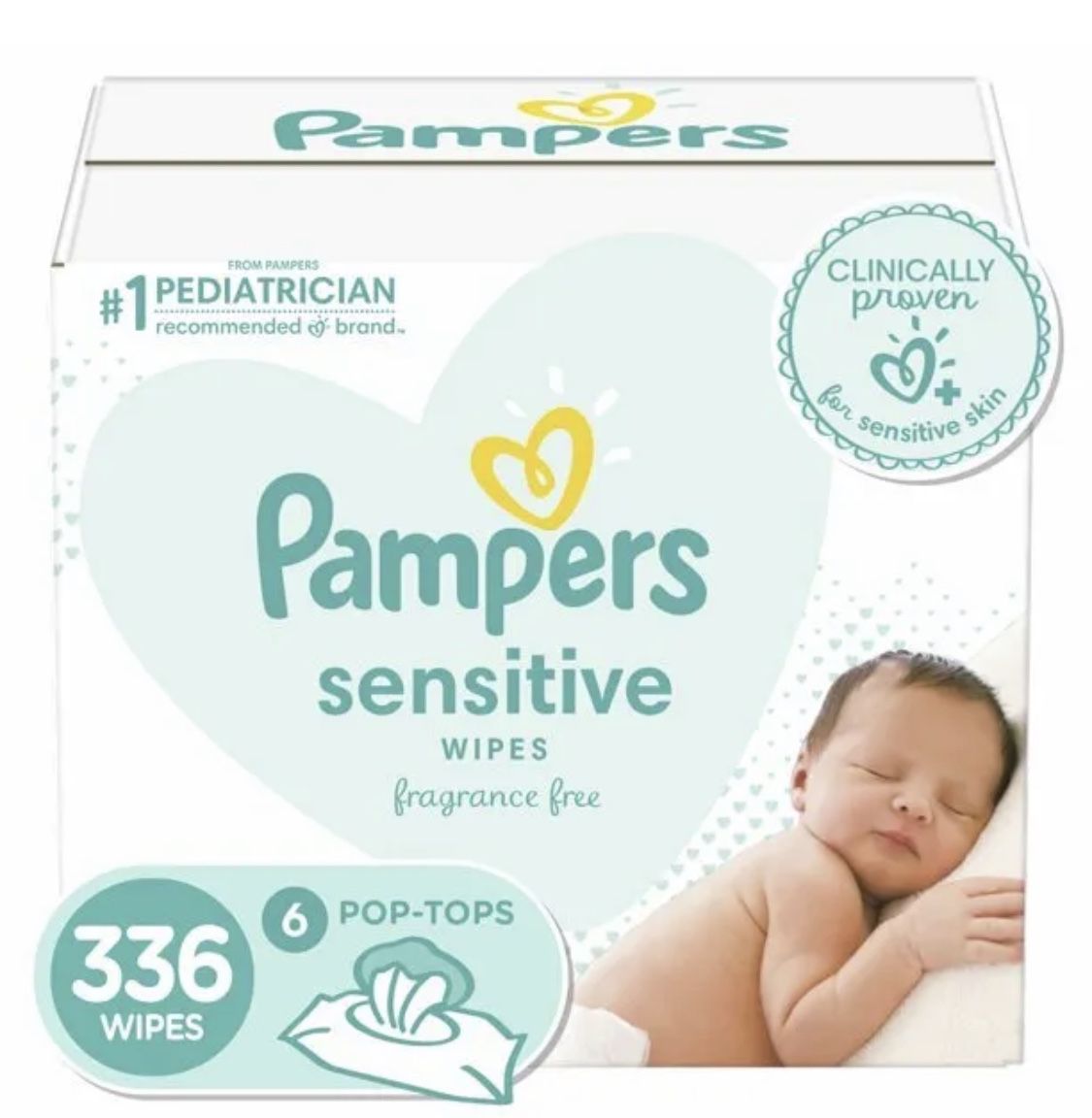 Pampers Sensitive Wipes 336 Count