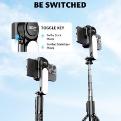 acer Gimbal Stabilizer 1Axis for iPhone/Cell Phone/Smartphone/Android with Re...