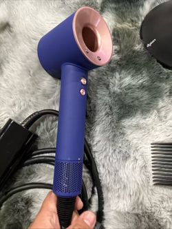 Dyson Supersonic Origin Hair Dryer w. 5 Attaches &Case- Vinca Blue / Rose Copper
