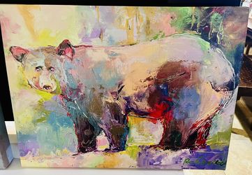 Abstract bear Canvas Art