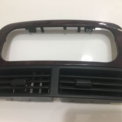 99 -2004 Jeep grand Cherokee radio trim bezel BURL WOOD GRAIN vents oem