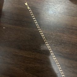 10kt Gold Curb Bracelet/Pulsera