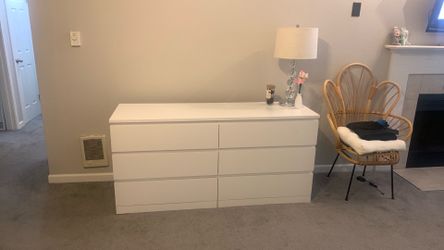 IKEA MALM Six Drawer Dresser White