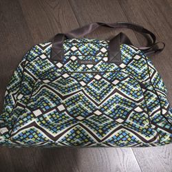 Vera Bradley weekender tote with matching RFID wallet