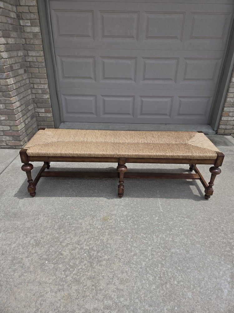 Large Pottery Barn Rustic "COMO" Rectangular Bench/Coffee Table