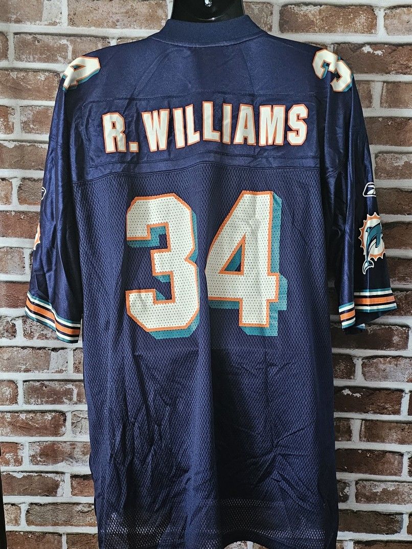 Ricky Williams Miami Dolphins Alternate Blue XL Men's Reebok Jersey
