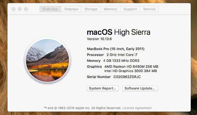 Macbook Pro 15" 2011 i7, Upgraded with SSD (256GB) and 16GB RAM.