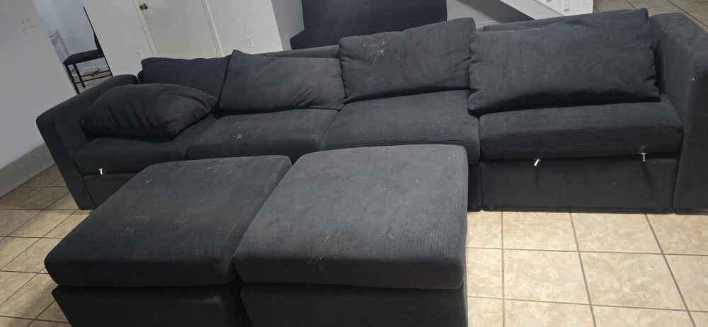 Sectional Dark GRAY /BLACK