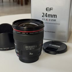  Canon EF 24mm f/1.4L II USM Prime Lens