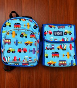 Wildkin Backpack and Lunch Bag Set - Vehicles Print