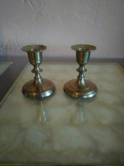 Pair of Indian candle holders