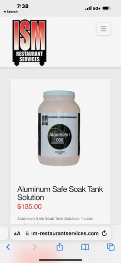 Aluminum Safe Soak Tank Solution