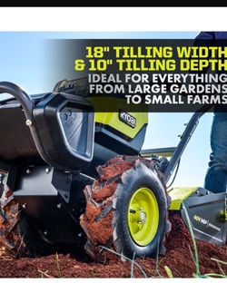 RYOBI
40V HP Brushless 18in. Battery PoweredRear Tine Tiller (ToolOnly)