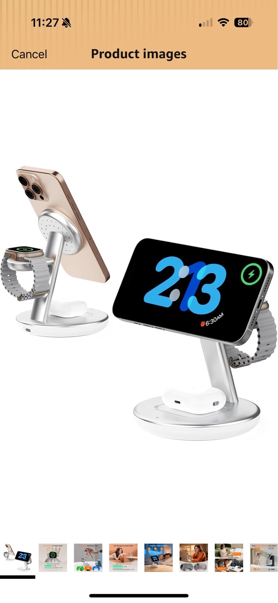 3-in-1 MagSafe Charger for iPhone/Apple Watch/AirPods