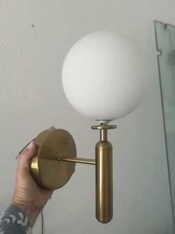 WallScones gold &white, Glass Globes LED
