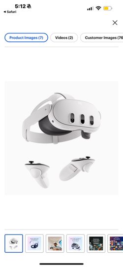 Meta Quest 3 512 GB with battery strap $550