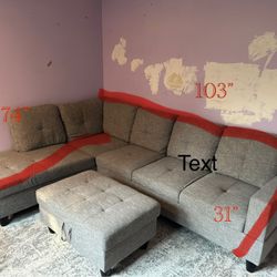 Small Sectional w/ Ottoman