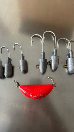 New big saltwater weighted lead hooks