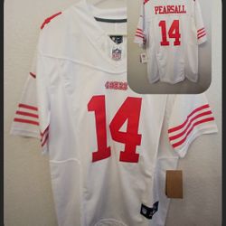 Ricky Pearsall #14 ☆ 49ers Jersey NWT - ASU Legend - White - Size M - SF Faithful