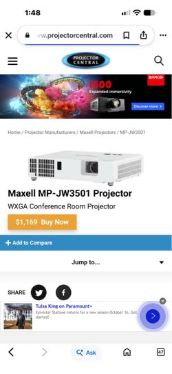 Maxell MP-JW3501 3LCD laser projector