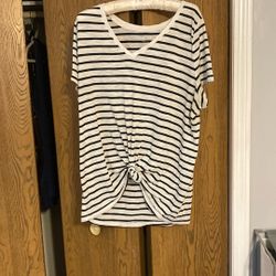 Striped shirt, short sleeve summer top