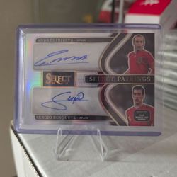Iniesta & Busquets Dual Auto Select Pairings Card