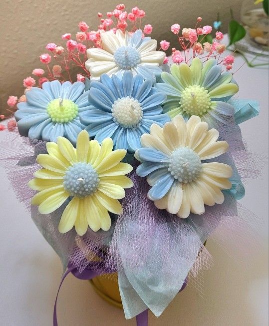 Candle Flower Bouquets / Ramos De Velas De Flores