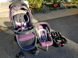 Graco FastAction Fold Click Connect Travel System Car Seat Stroller Combo for Sale in Attleboro MA OfferUp
